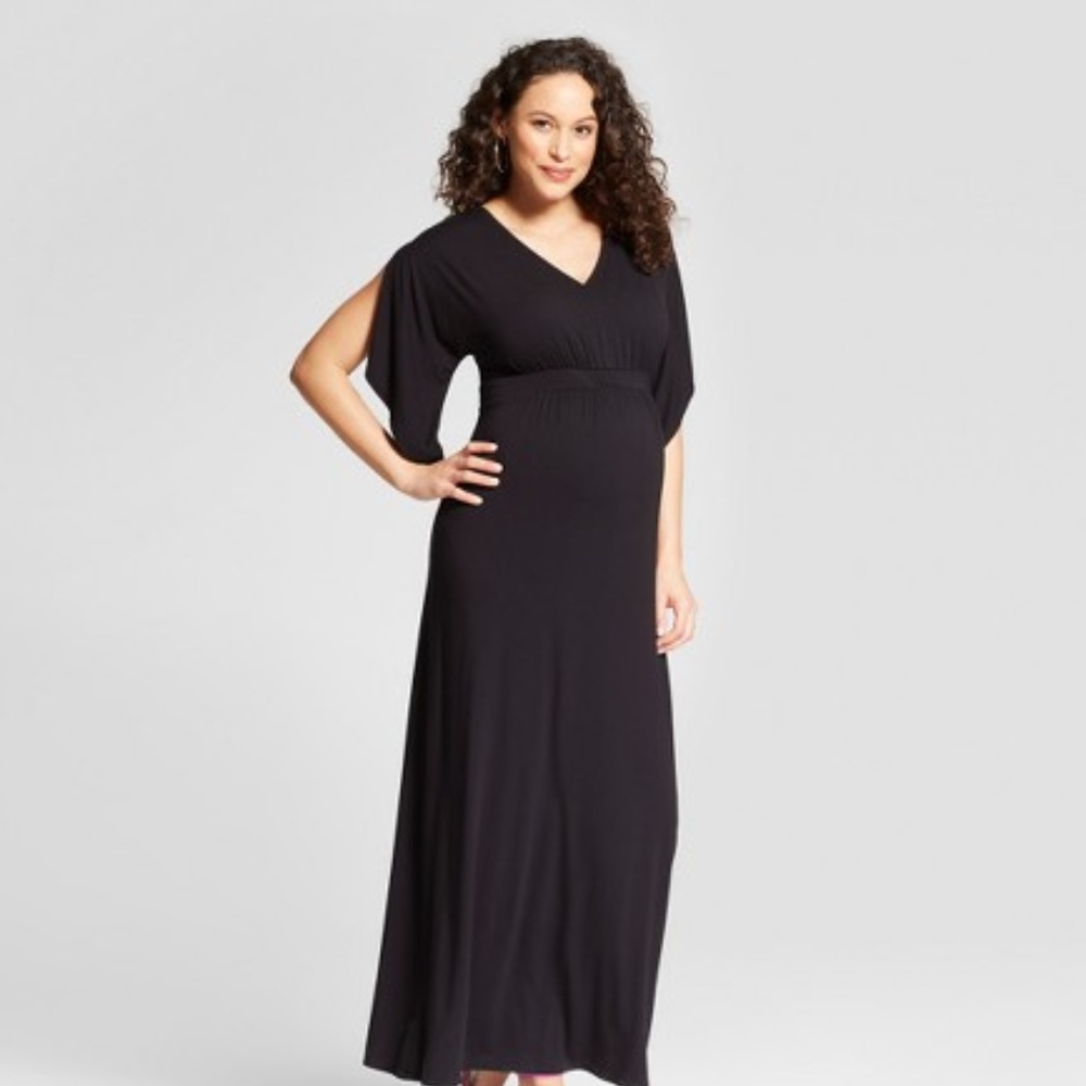 Black Maternity Maxi